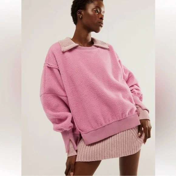 NWOT We The Free Cozy Camden Shearling Sweatshirt Size XS - Picture 3 of 4